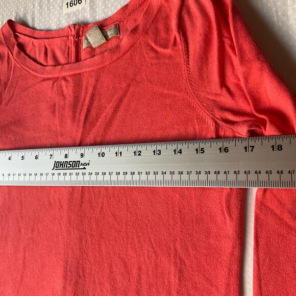 Banana Republic Women’s Long Sleeve Screw Neck Knit Blouse size M, Peach Pink - Picture 3 of 6